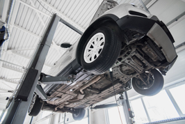Auto on a Lift | Frank's Auto Service and Repair