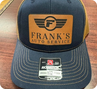 Front view of Merch Hat | Frank's Auto Service and Repair, Inc.